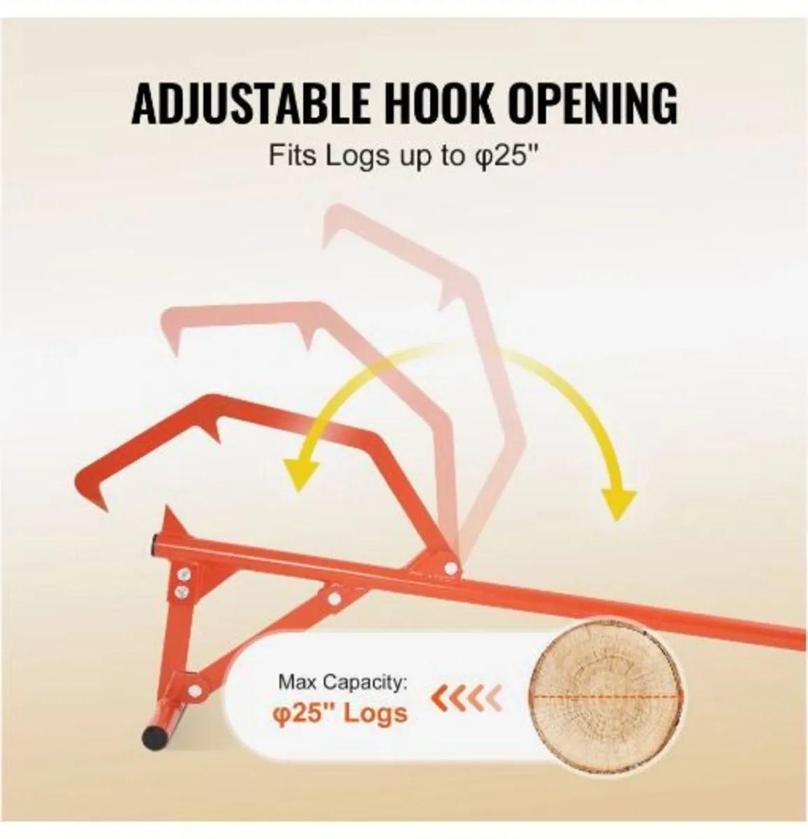 Timberjack, 46.5 in, Heavy Duty Steel Log Roller - Image 2