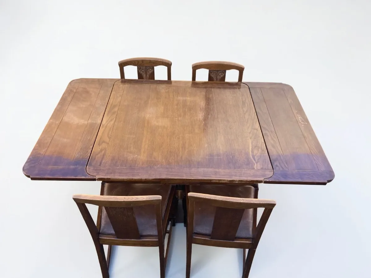 Vintage Table and Chairs X 4 - Extending - Image 3