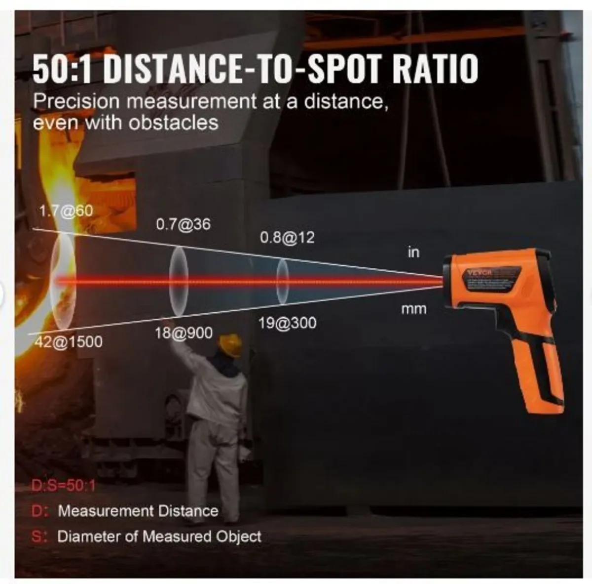 Infrared Thermometer, -40~2732°F Dual Laser - Image 4