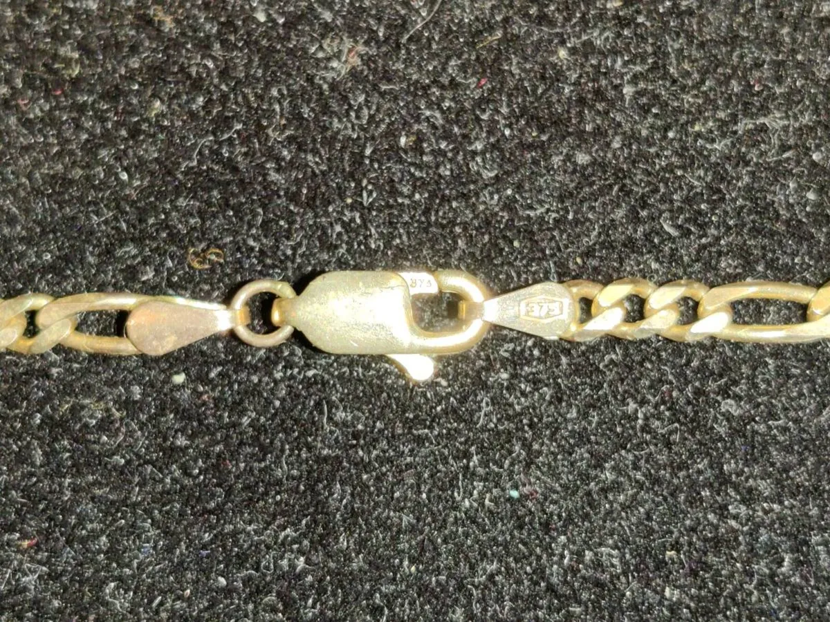 CHUNKY FIGARO, 9CT SOLID Gold 7.15g 20"Long Chain - Image 3