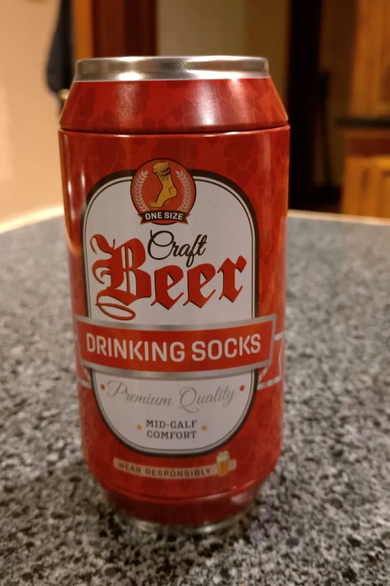 Drinking Socks In A Tin/can (brand New). - Image 2