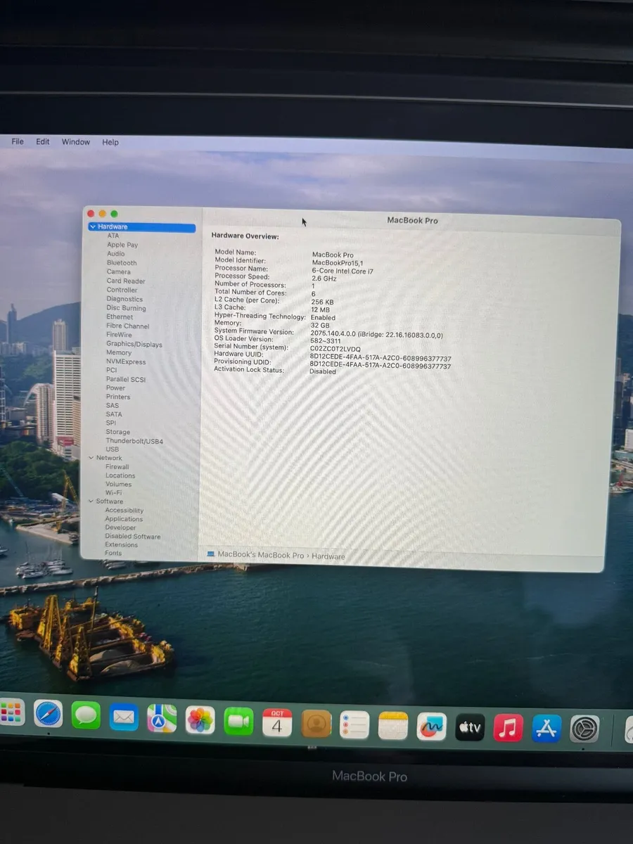 MacBook Pro 15 2019 i7/32GB/256SSD/178c - Image 4