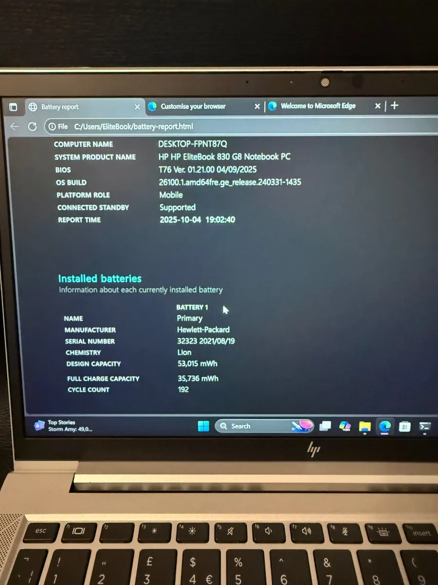 HP ELiteBook 830 G8 Laptop i5/16GB/256SSD/FHD - Image 3