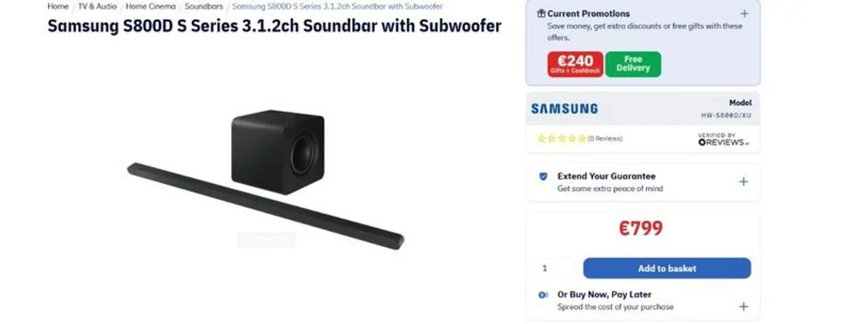 Soundbar and base dolby atmos 801d - Image 2