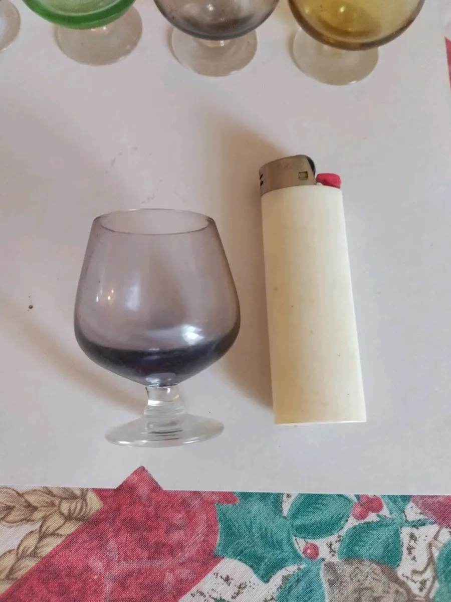 1950's set of miniature brandy snifter glasses - Image 3