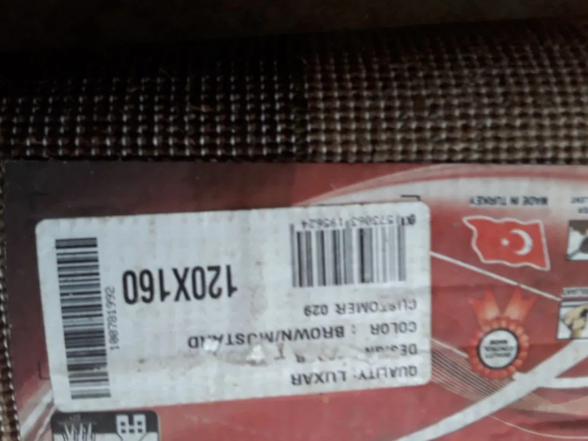 Lovely chocolate brown and beige rug for living ro - Image 2