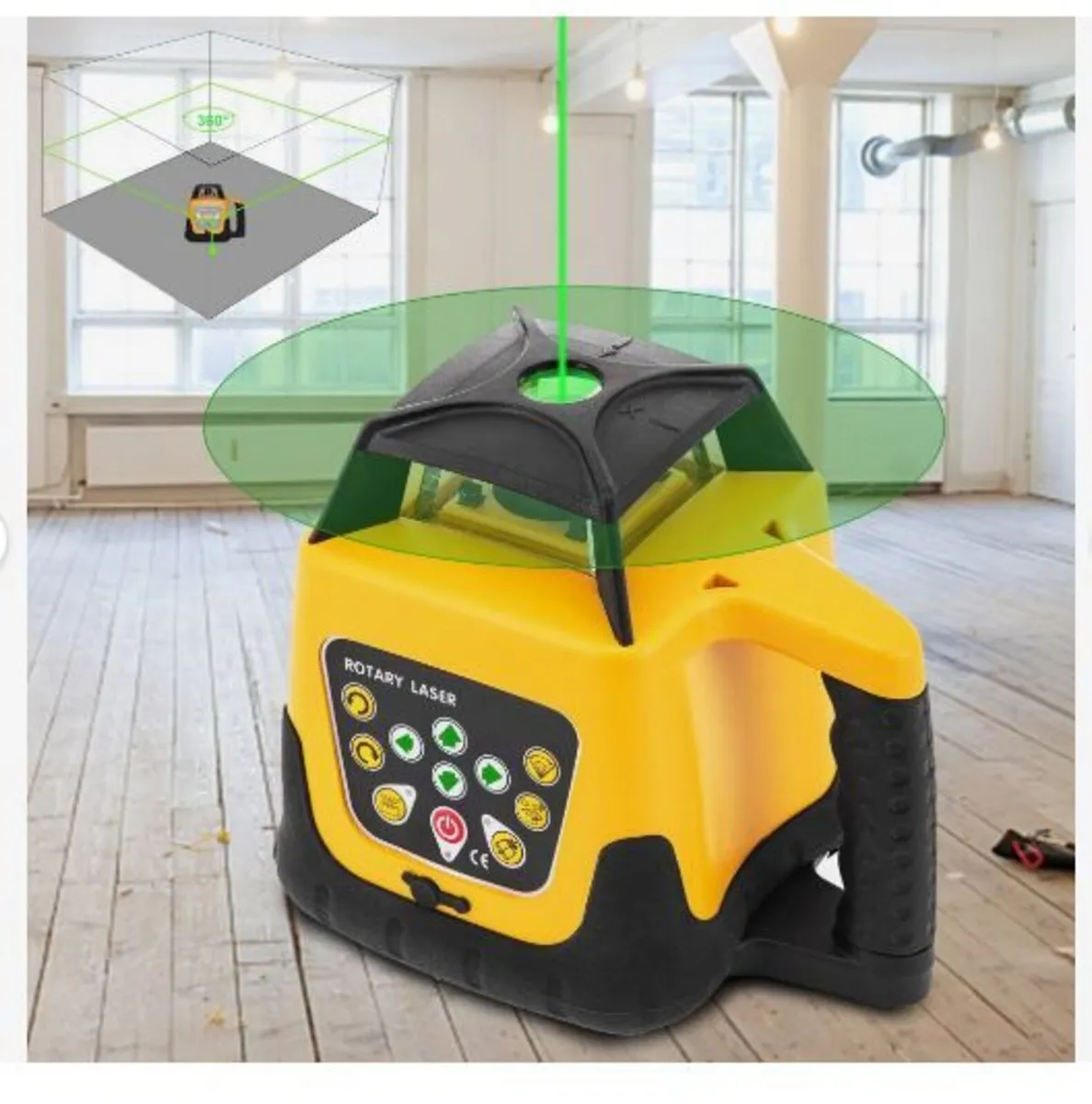 Rotary Green Laser Kit 500M+1.65M Aluminum - Image 2