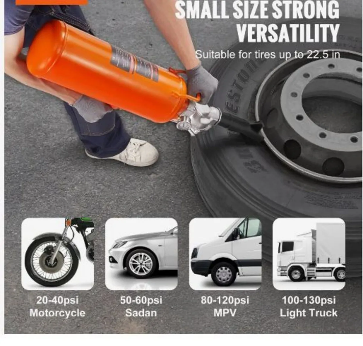 Tire Seater, 2.1 Gal/8 L Air Tire Blaster - Image 2