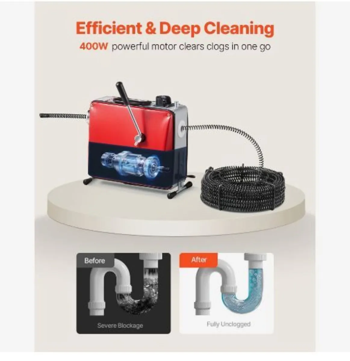 Drain Cleaner Machine, 400W - Image 2