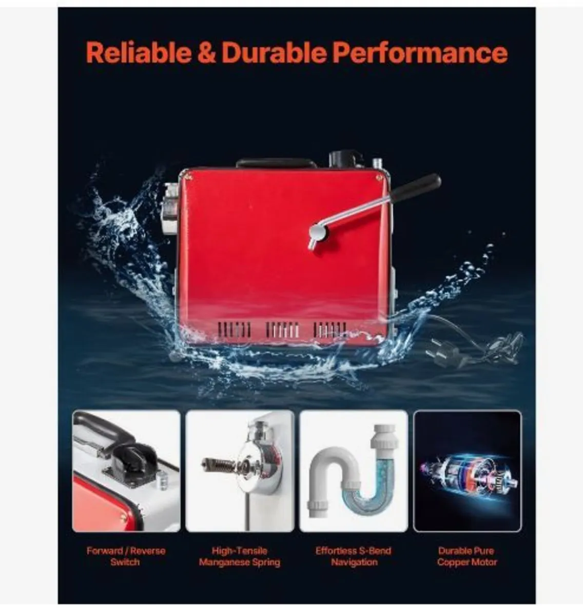 Drain Cleaner Machine, 400W - Image 4