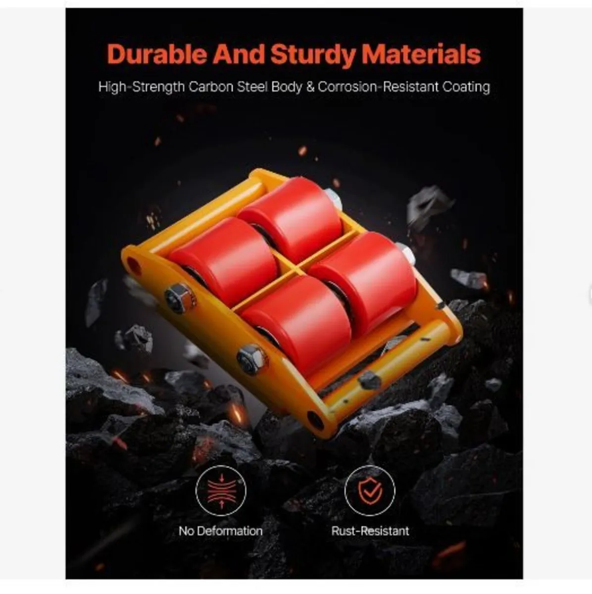 Machinery Skate Dolly, 13,200 LBS/6T Industrial - Image 3