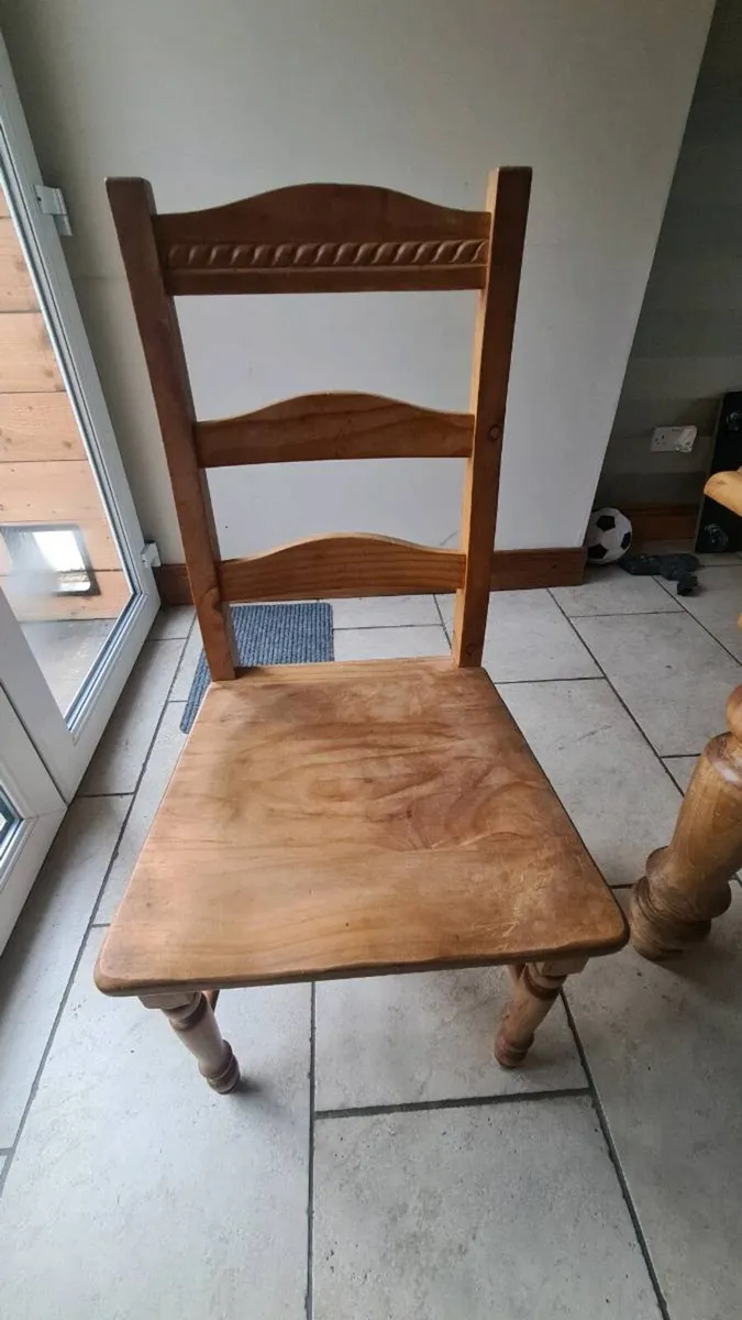 Solid Wood Table and 6 Chairs - Image 4
