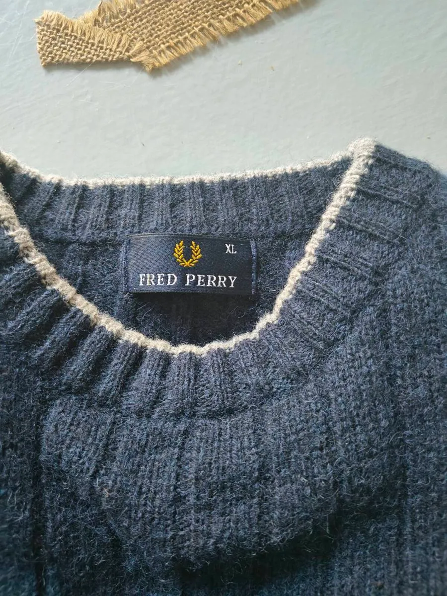 Fred Perry 100% wool jumper - Image 1