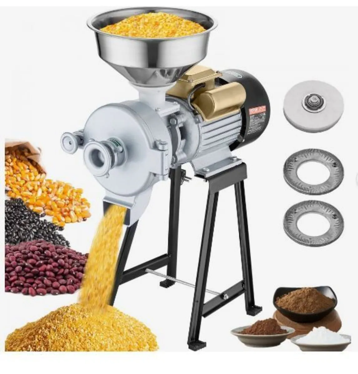 Electric Grain Mill Grinder, 3000W - Image 1