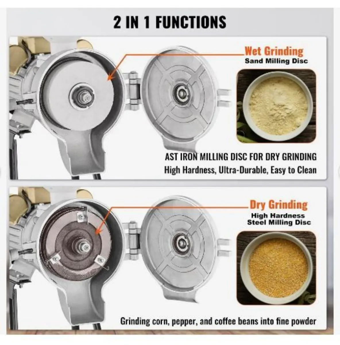 Electric Grain Mill Grinder, 3000W - Image 2