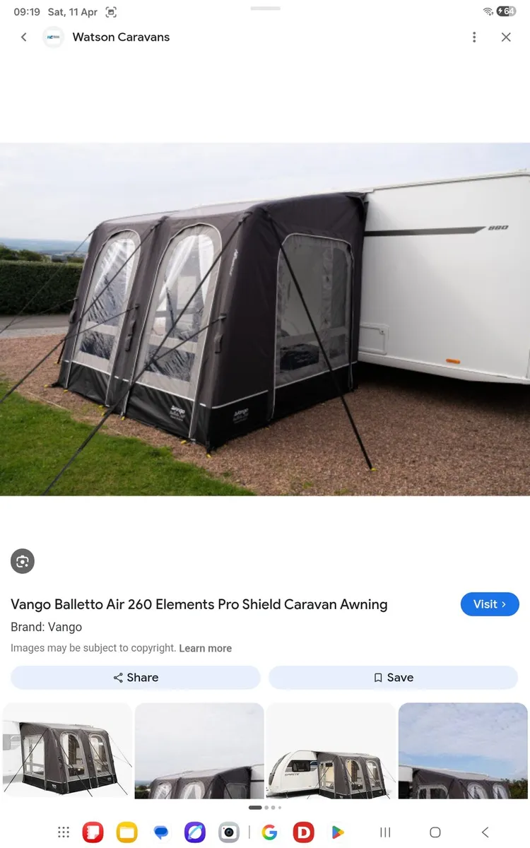 Caravan vango balletto 260 proshield air awning - Image 2