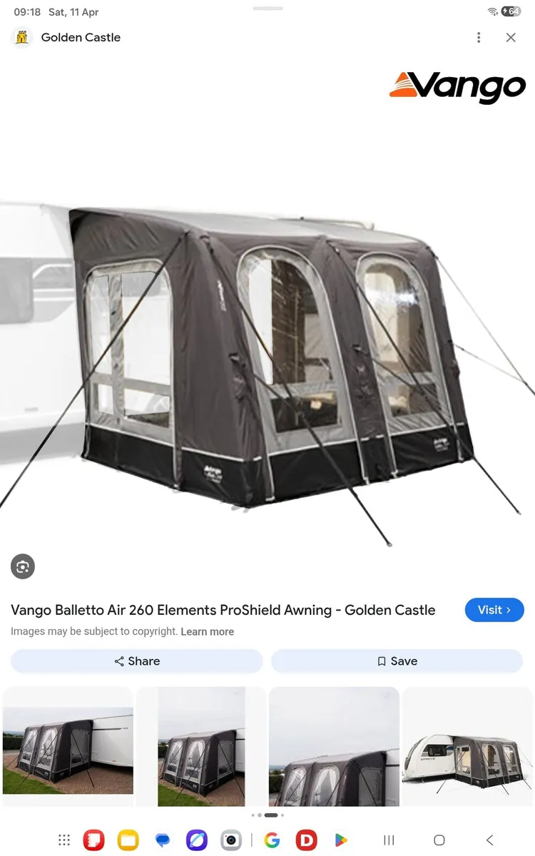 Caravan vango balletto 260 proshield air awning - Image 3