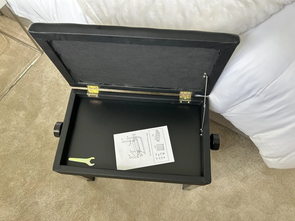Height Adjustable Piano Stool with Storage - Image 4