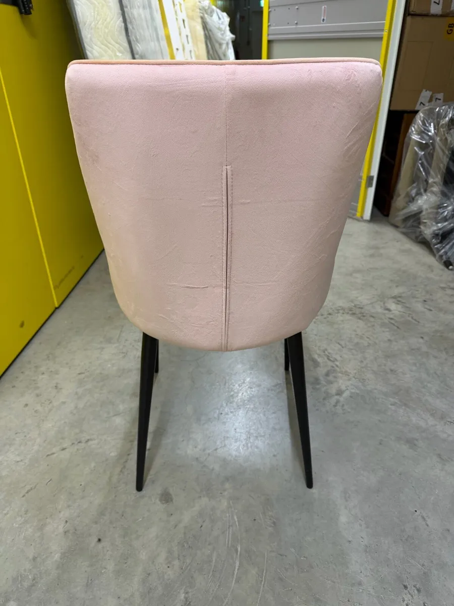 Pink Velvet Dining Chairs - Image 3
