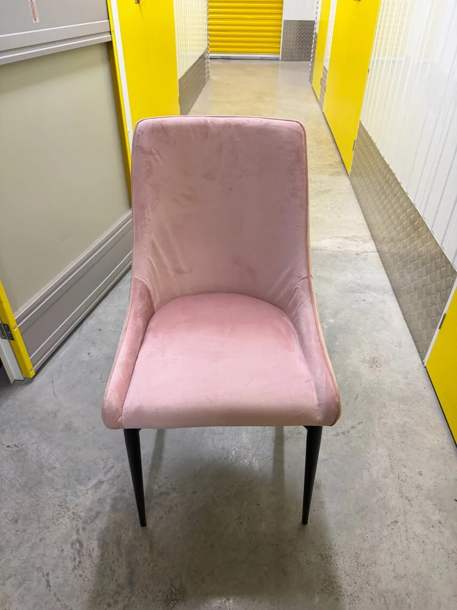 Pink Velvet Dining Chairs - Image 2
