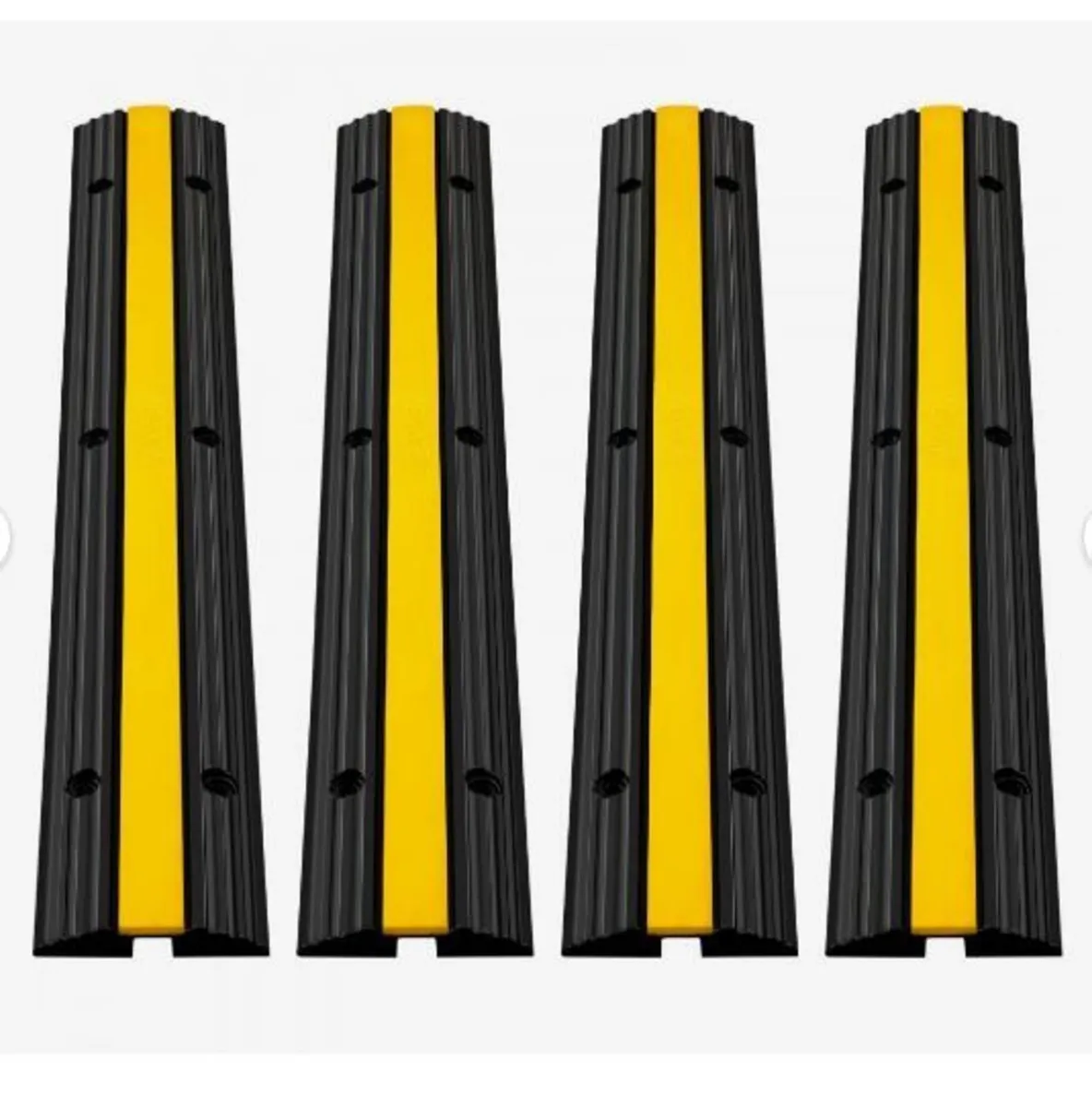 4 Pack of 1-Channel Rubber Cable Protector - Image 1