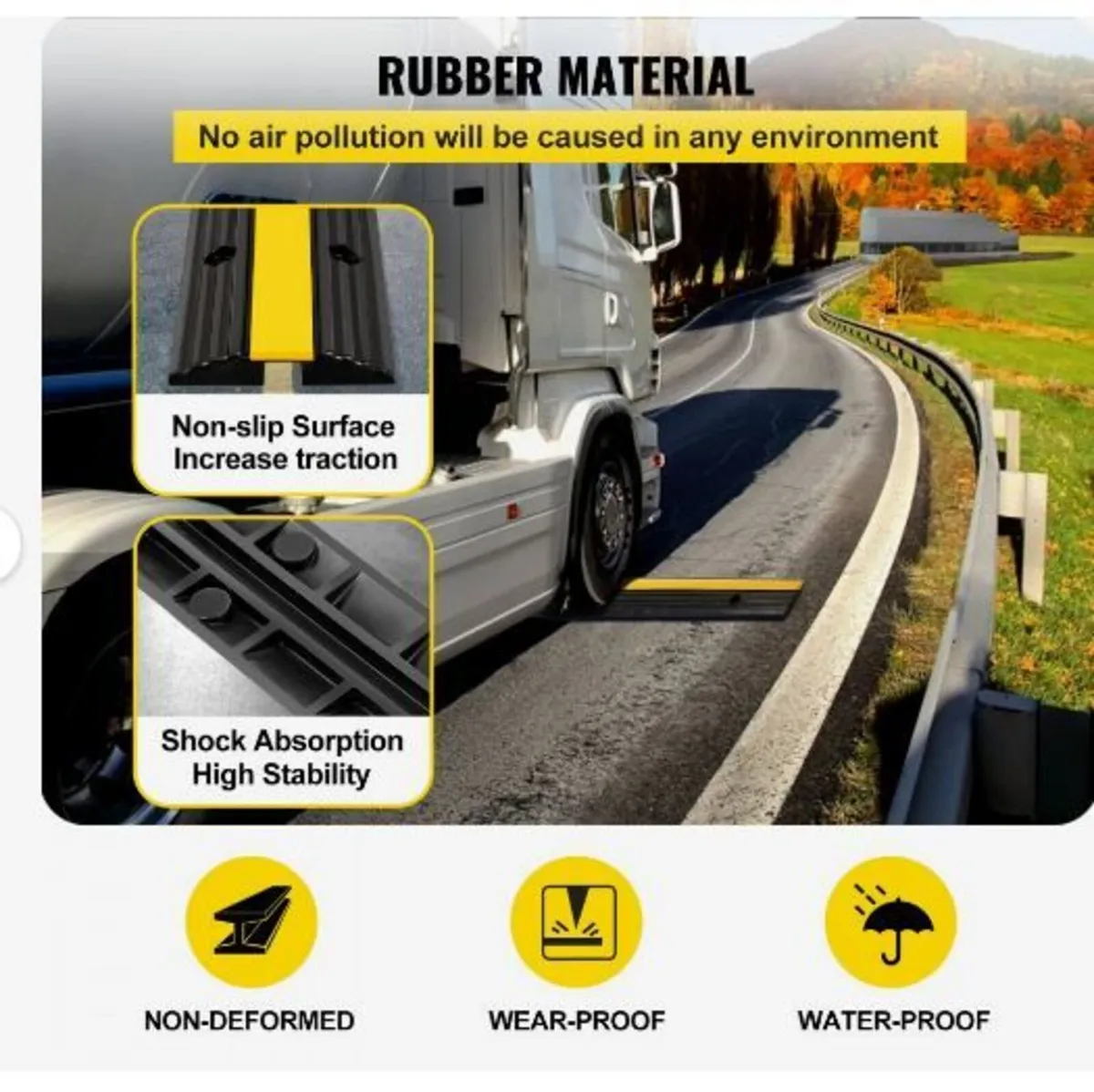 4 Pack of 1-Channel Rubber Cable Protector - Image 4