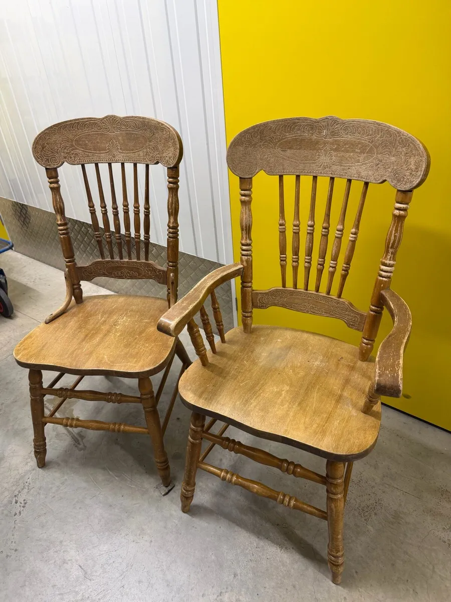 Country wooden dining chairs