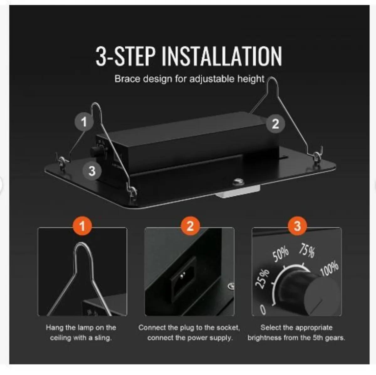 LED Grow Light, 150W Full Spectrum Dimmable - Image 4