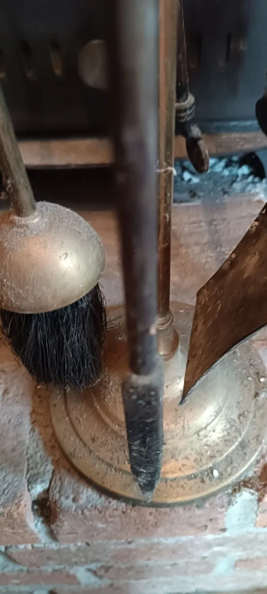 Original Victorian fireplace companion set & stand - Image 4