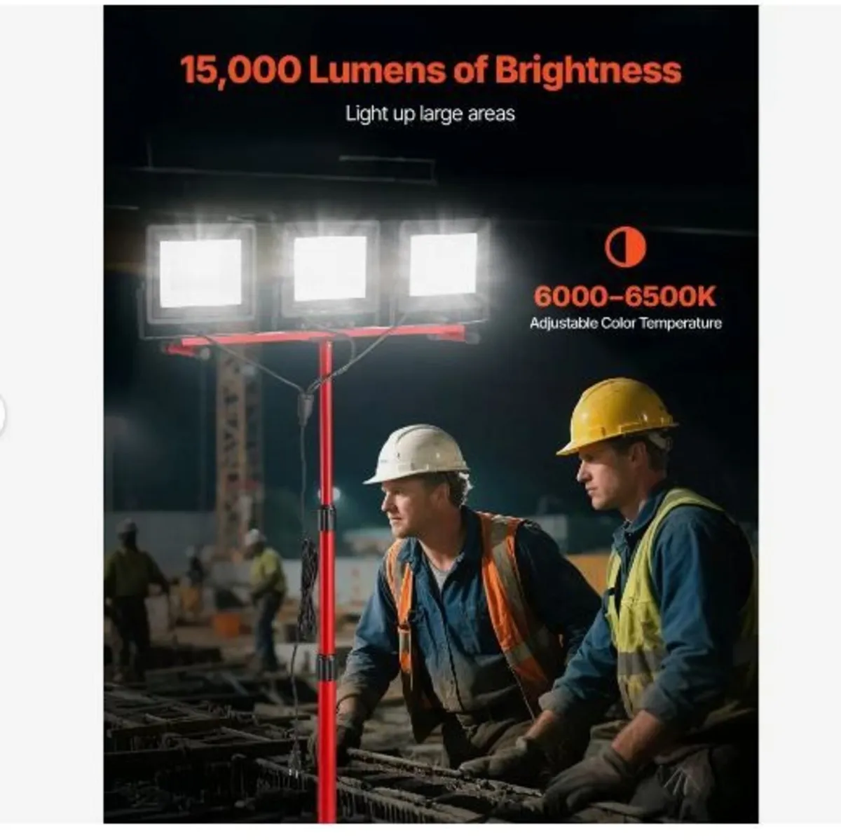 LED Work Light with Stand, 15000 Lumens - Image 2