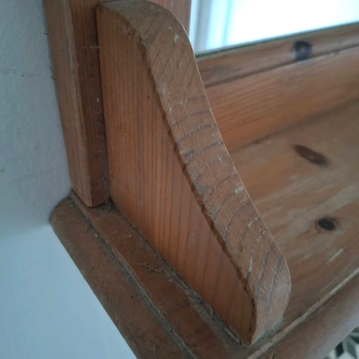 Over Mantle Pine Mirror - Image 3