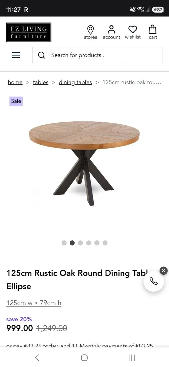 Dining table and 6 chairs - Image 1