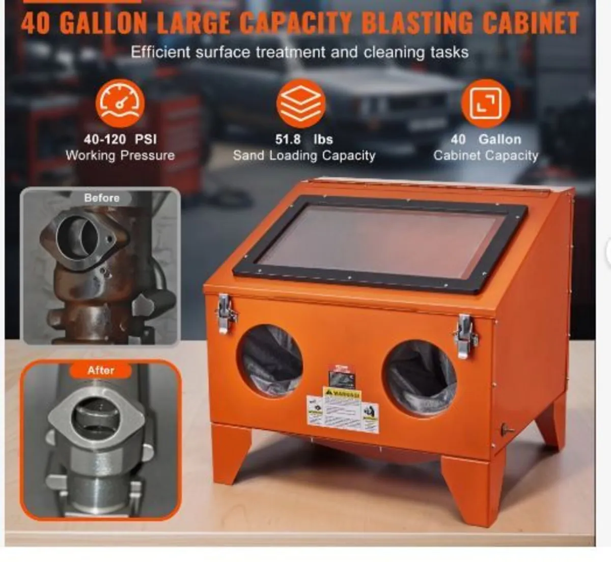 151.4 L Sandblasting Cabinet Benchtop Cabinet - Image 2