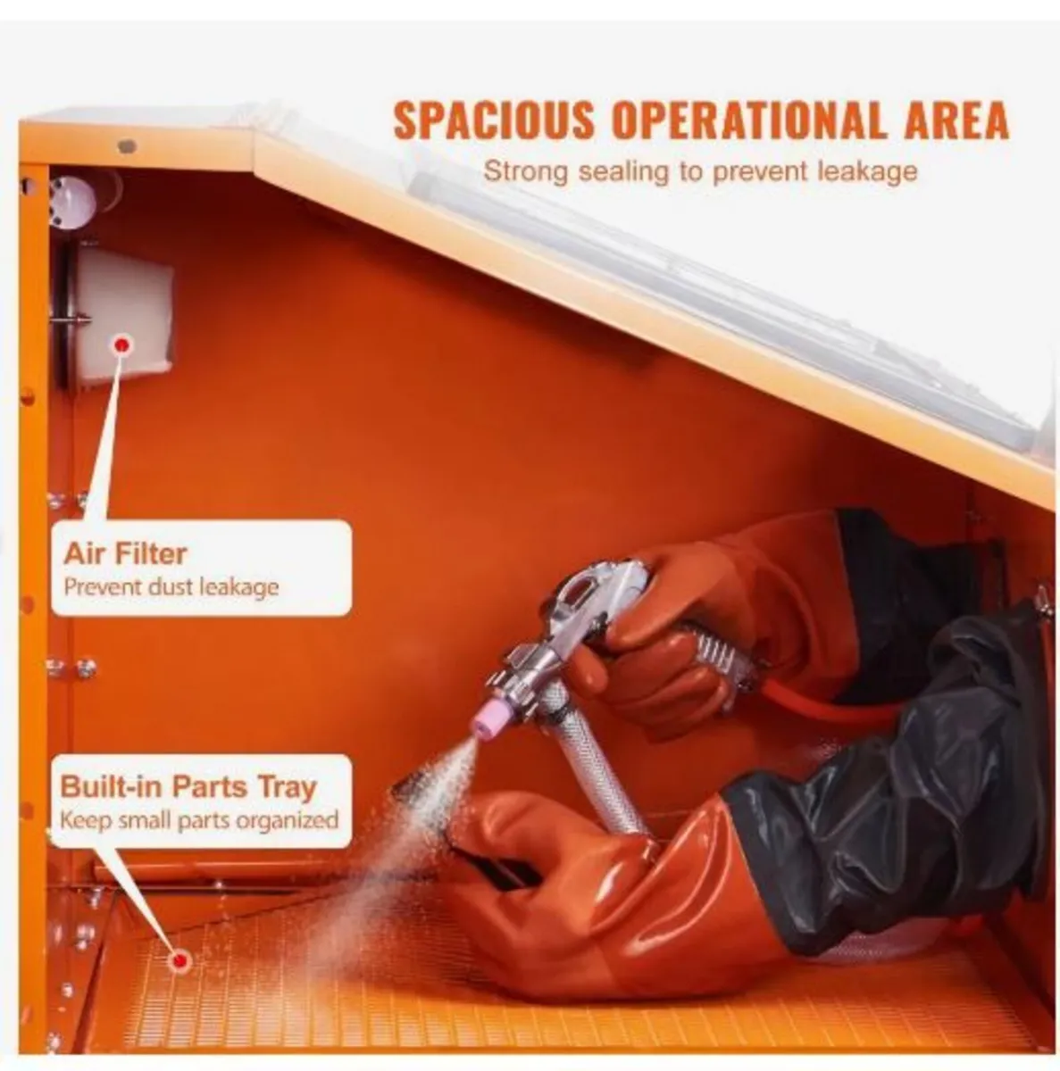 151.4 L Sandblasting Cabinet Benchtop Cabinet - Image 3