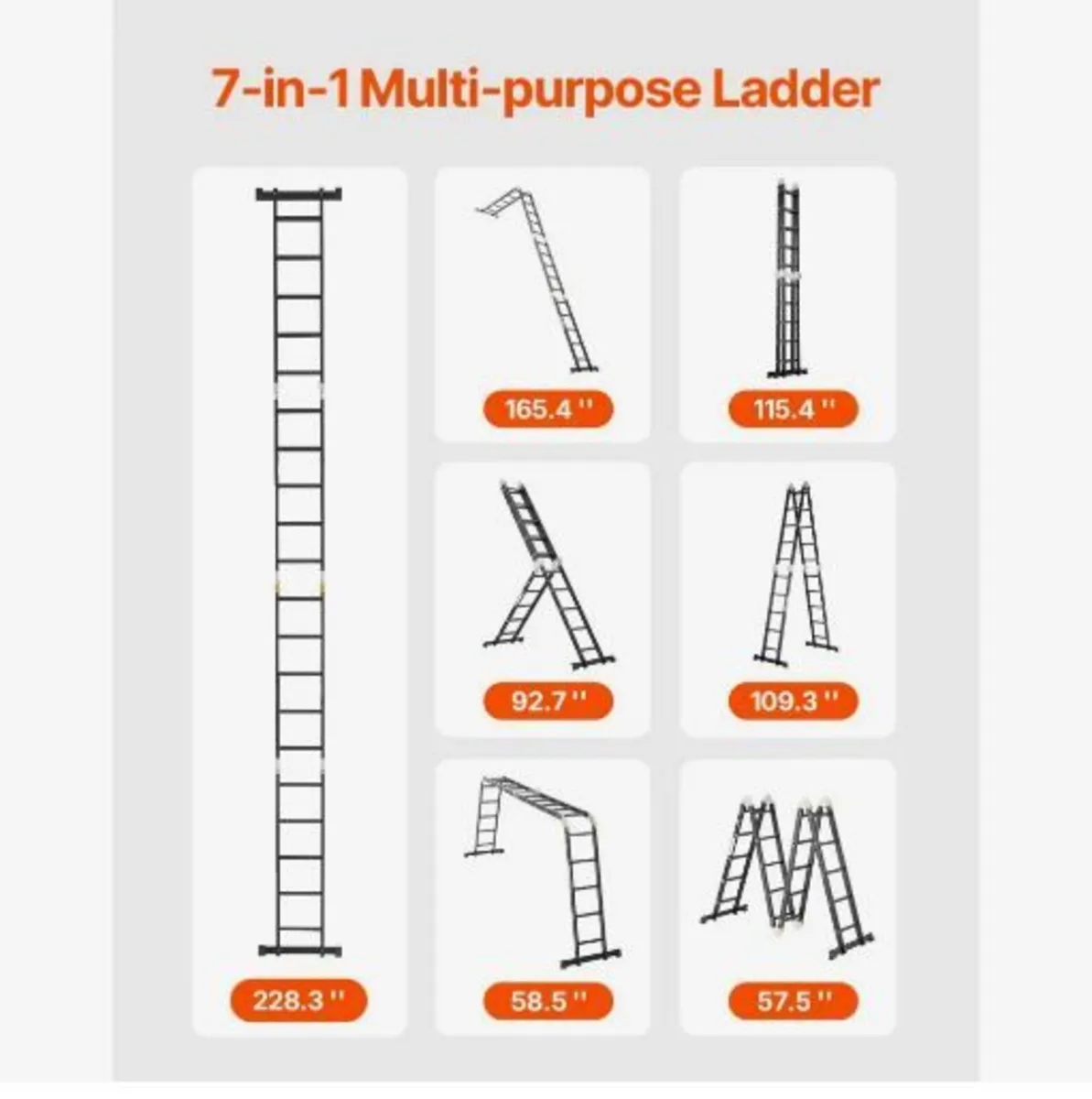Multi-Purpose Folding Ladder, 7-in-1 Tall - Image 2