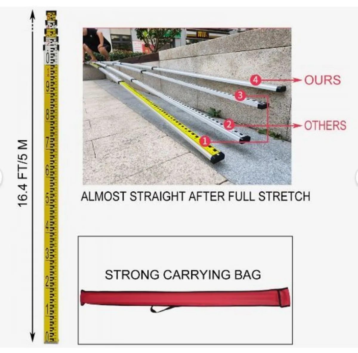 1.65M Aluminum Tripod + 5M 5 Section - Image 3