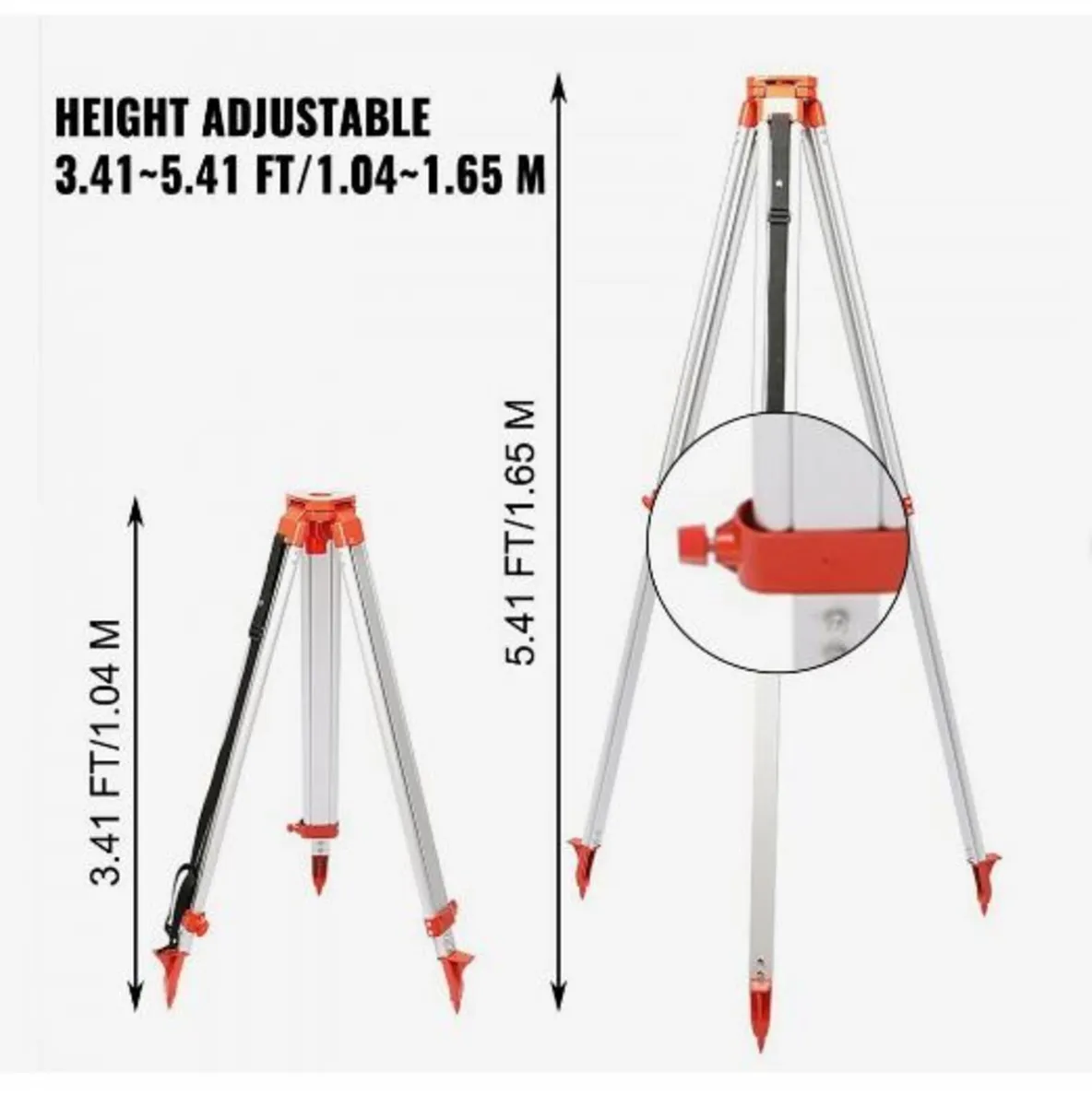 1.65M Aluminum Tripod + 5M 5 Section - Image 4