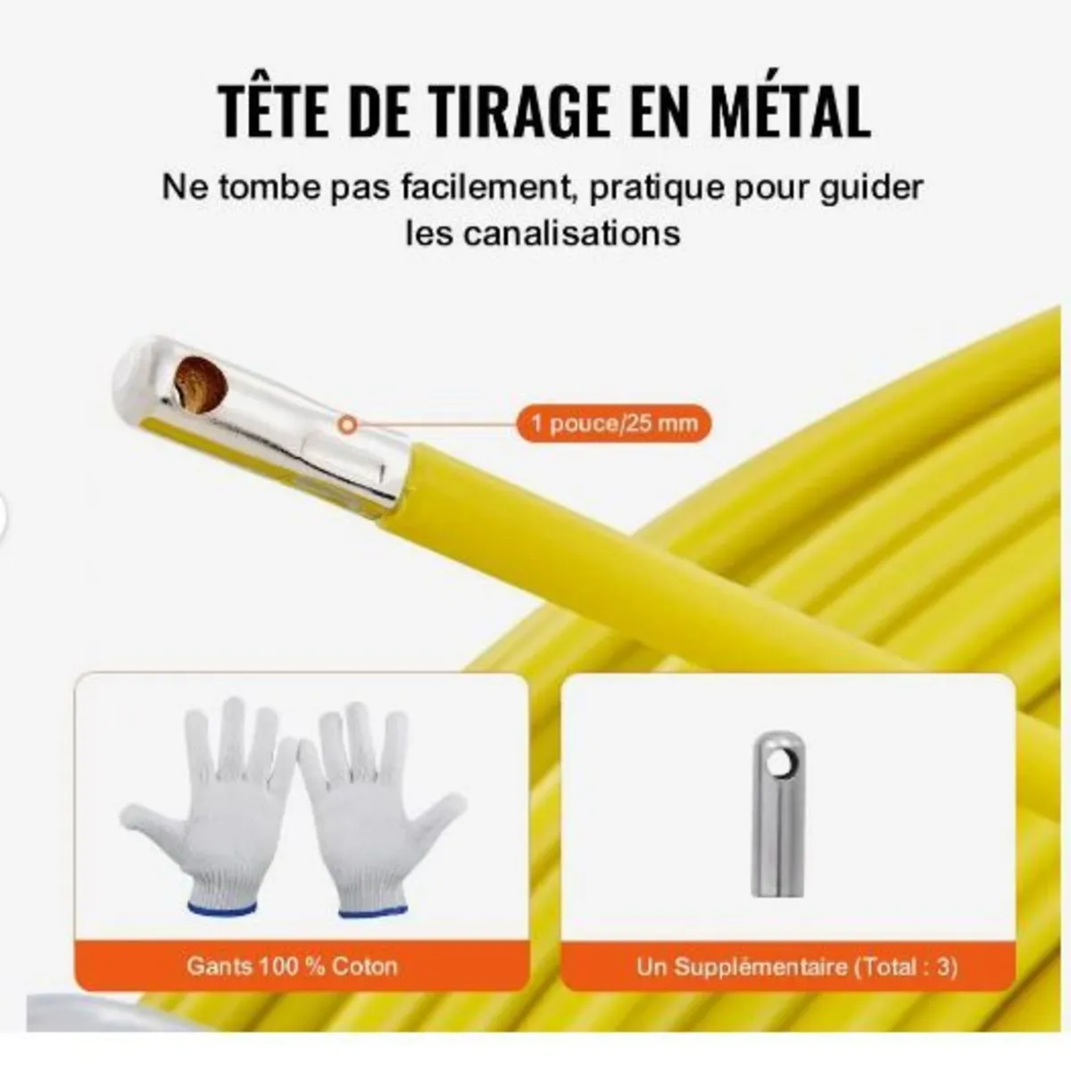 Fish Tape Fiberglass, 129.5 m, 6.4 mm - Image 3