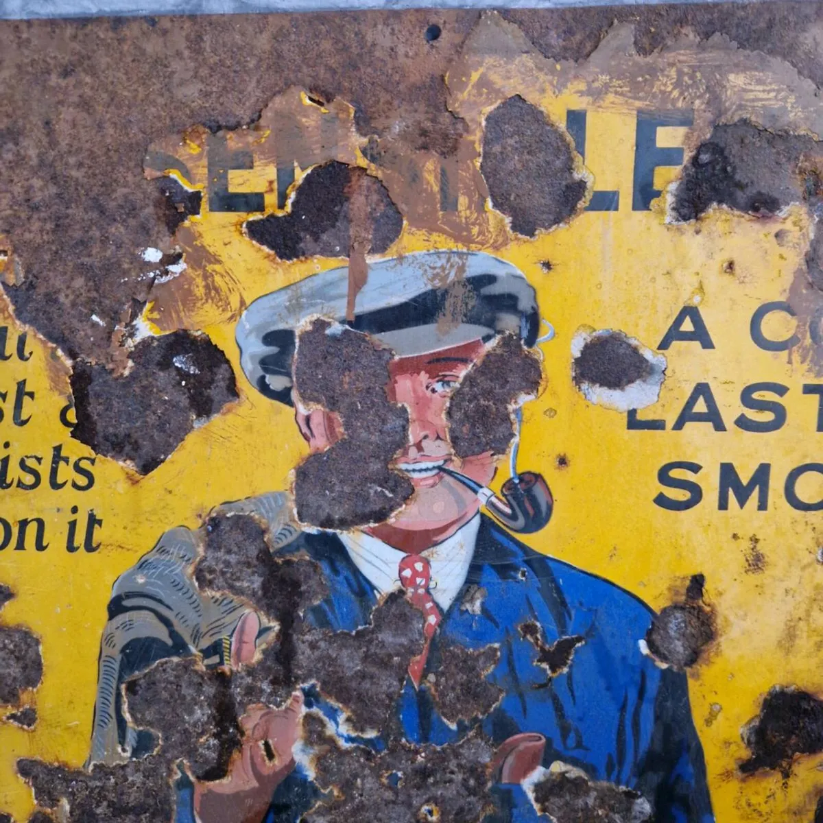 Enamel sign crow bar Tobacco - Image 2