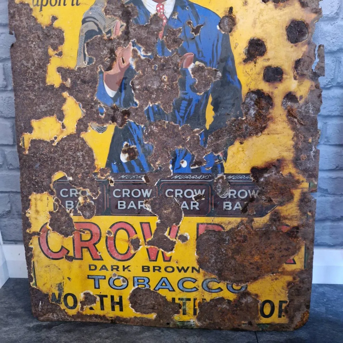 Enamel sign crow bar Tobacco - Image 3