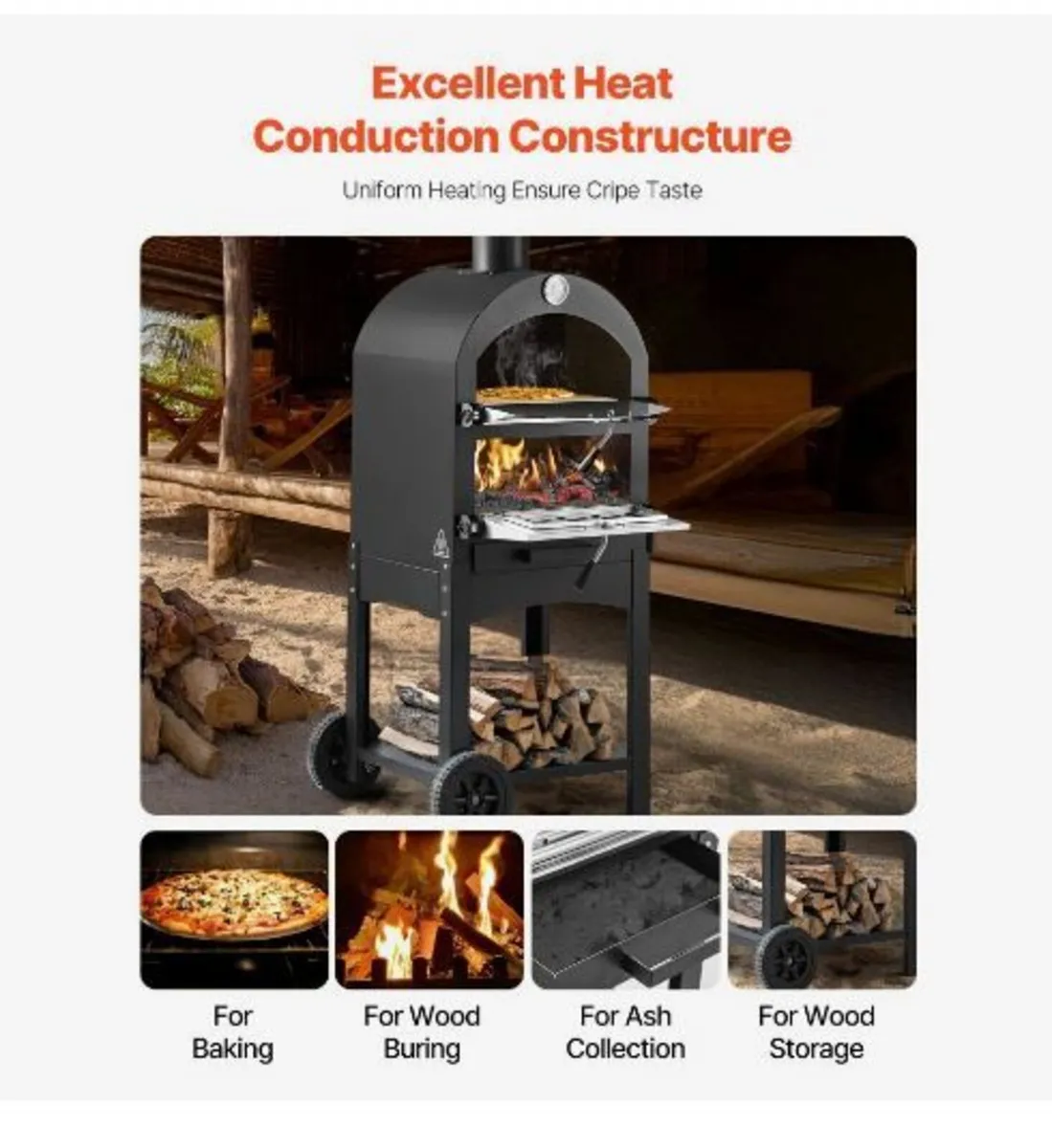 Outdoor Pizza Oven, 12" Pellet Fire - Image 2