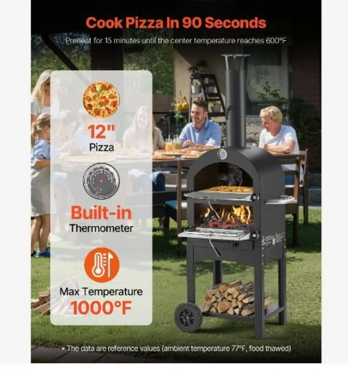 Outdoor Pizza Oven, 12" Pellet Fire - Image 3