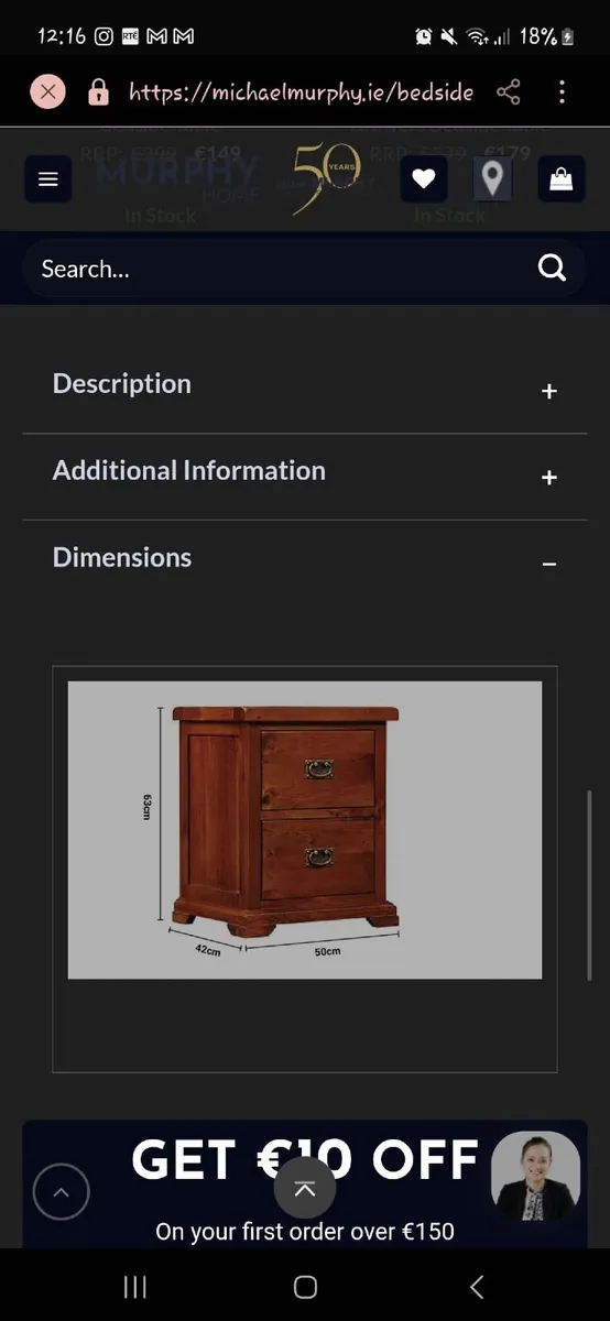 Bedside Tables set of 2 - Image 3