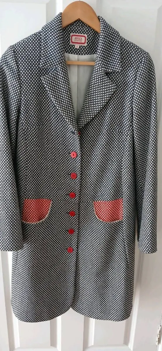 Avoca Anthology Wool Blend Polka Dot Coat - Image 1