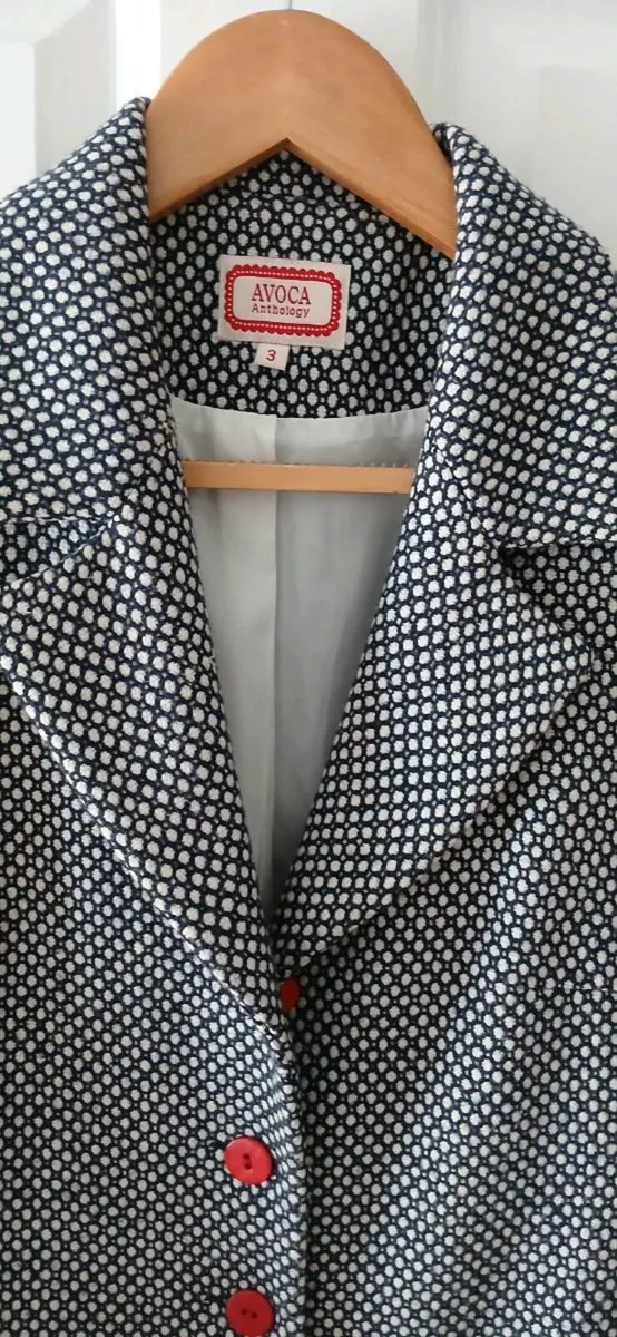 Avoca Anthology Wool Blend Polka Dot Coat - Image 4