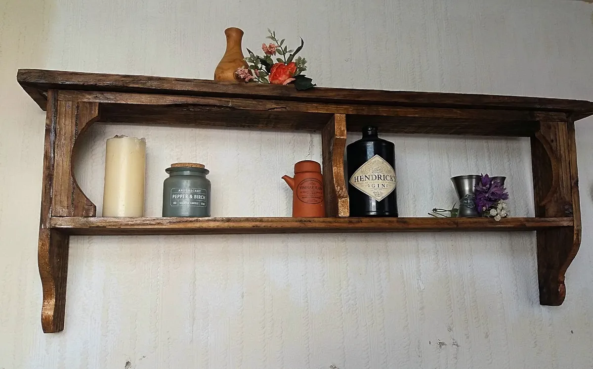 Country style cubby box floating shelf - Image 1