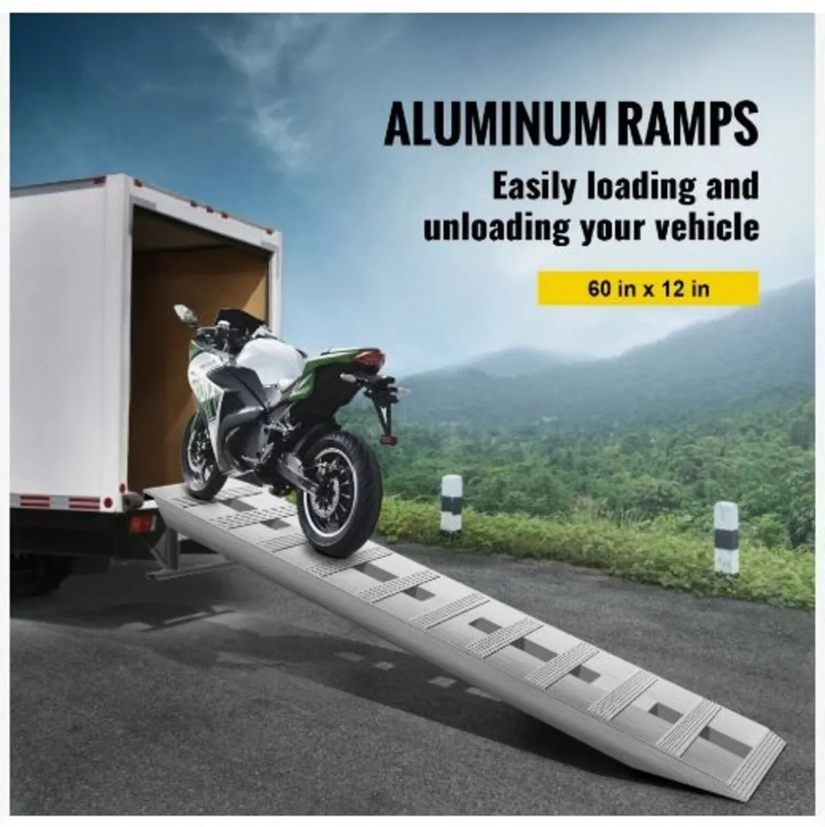 152.4 x 30.5 cm Aluminum Trailer Ramps - Image 3