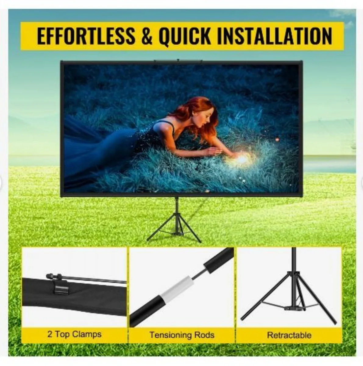 Tripod Projector Screen with Stand 100inch - Image 2
