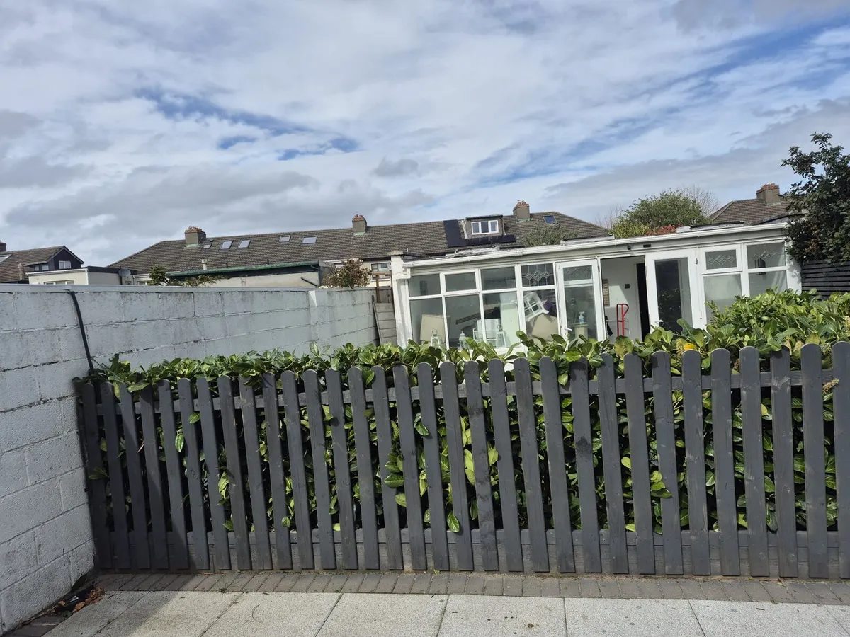 Artificial grass,  hedging, fence, sleepers - Image 4