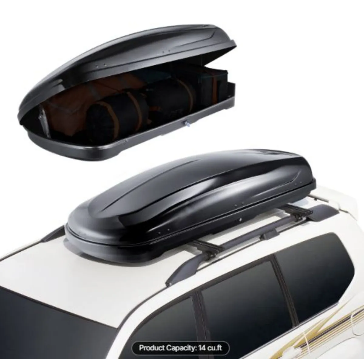 Rooftop Cargo Carrier, 14 Cubic Feet Roof Cargo - Image 1